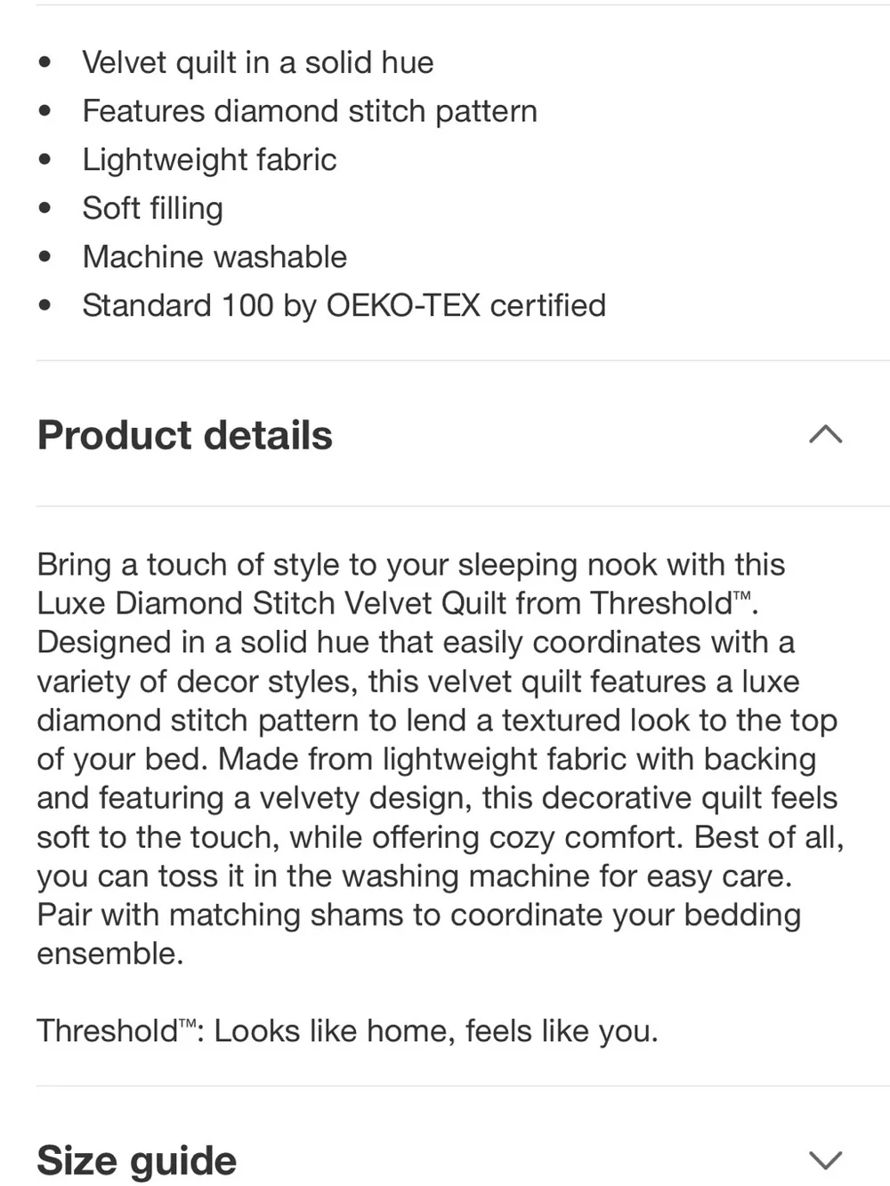Threshold King Quilted Diamond Stitch Velvet Quilt - Light Gray